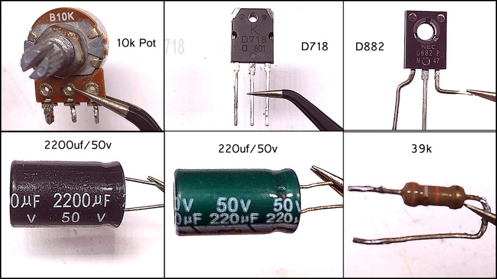 DIY D718 D882 amplifier components