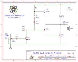 C5200 Bass Amplifier DIY Homemade with Volume - TRONICSpro