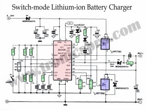 Lithium-ion Battery Charger Switch-mode Circuit Diagram