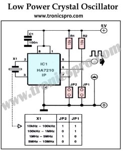 Crystal Oscillator Low-power Circuit