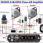2N3055 MJ2955 Class-AB Amplifier Circuit Diagram 2N3055 MJ2955 Class-AB Amplifier Circuit Diagram