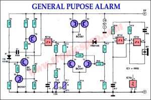 General Purpose Alarm Circuit Diagram