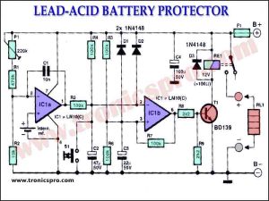 Lead Acid Battery Protector Circuit Diagram