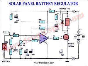 Solar Panel Battery Regulator Circuit Diagram