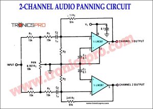 2-Channel Audio Panning Circuit Diagram
