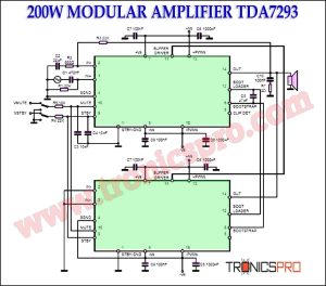 500W Power Amplifier Circuit using c5200 a1943 - TRONICSpro