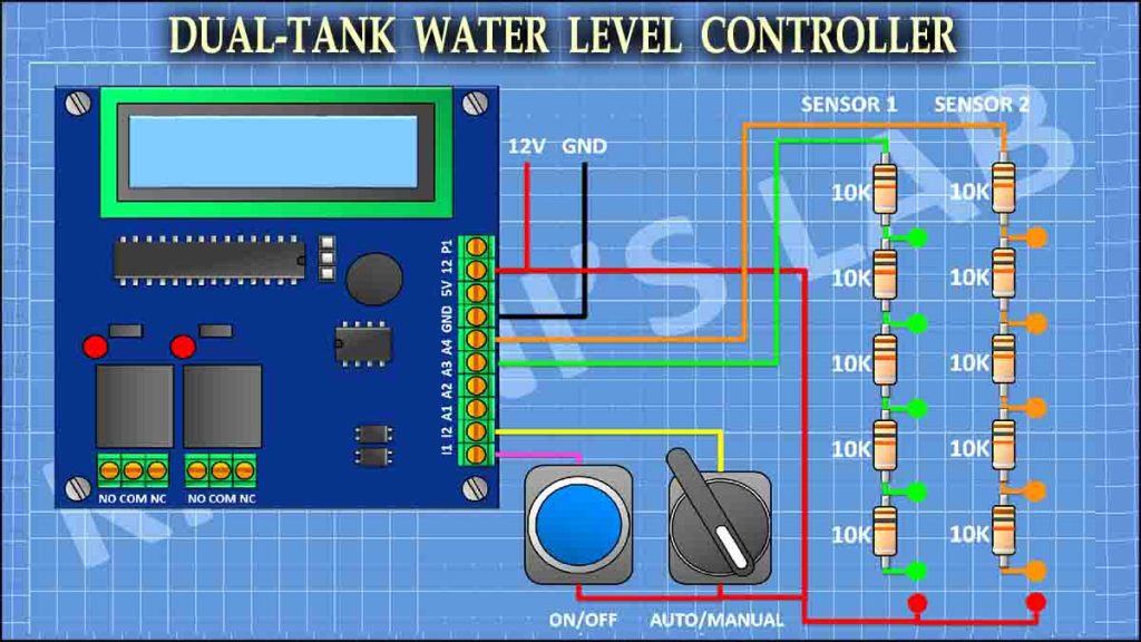 How to Make Dual-Tank Water Level Controller Circuit Diagram C2