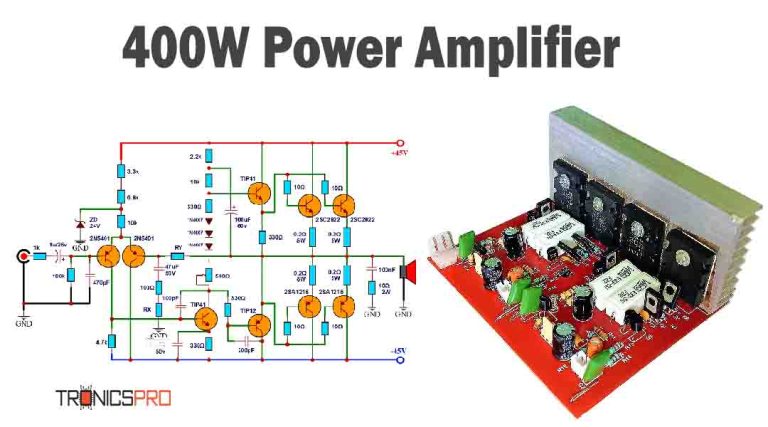 400W Power Amplifier Circuit Diagram | Audio Amp - TRONICSpro