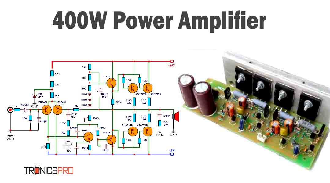 400W Audio Amplifier Circuit Diagram pcb2
