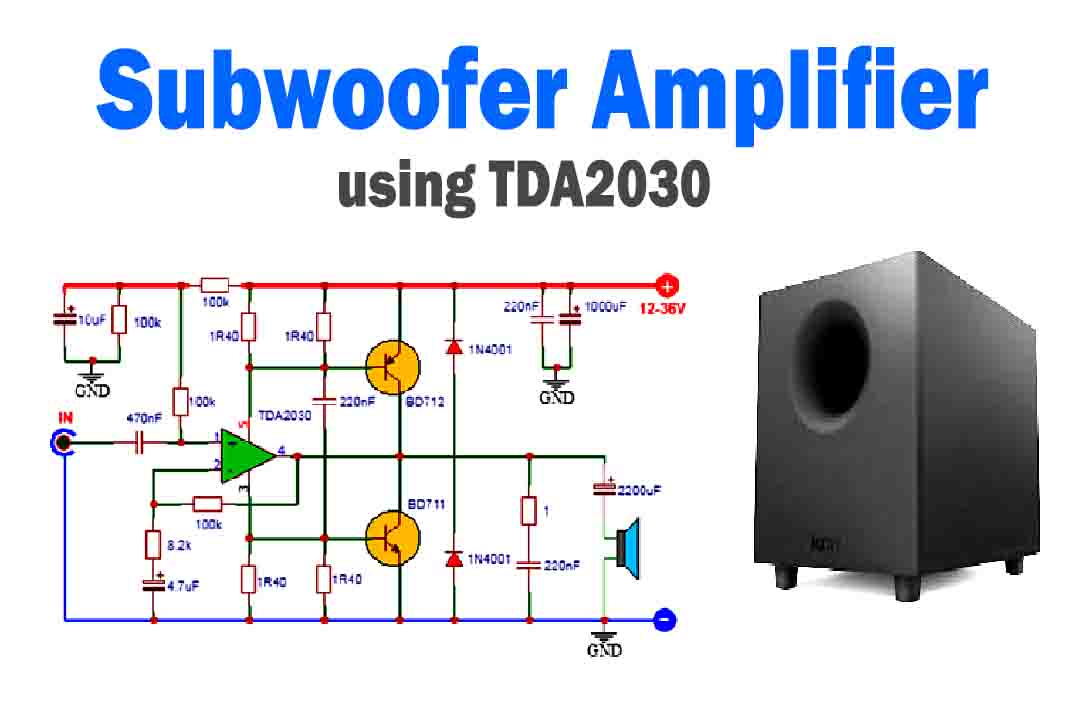 Subwoofer Amplifier Circuit TDA2030 - TRONICSpro