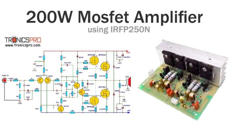 MOSFET Amplifier Circuit IRFP250N 200W - TRONICSpro