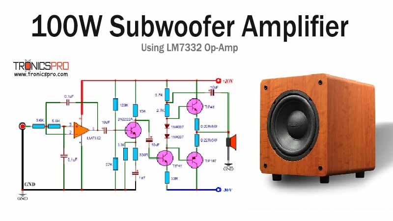 Subwoofer Amplifier Circuit 100W LM7332 - TRONICSpro