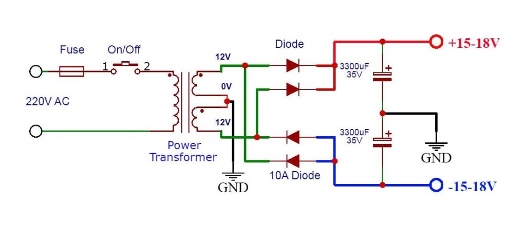 15-18V Power Supply Circuit Diagram-min