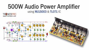 500W Amplifier Circuit using MJ15003 & TL071