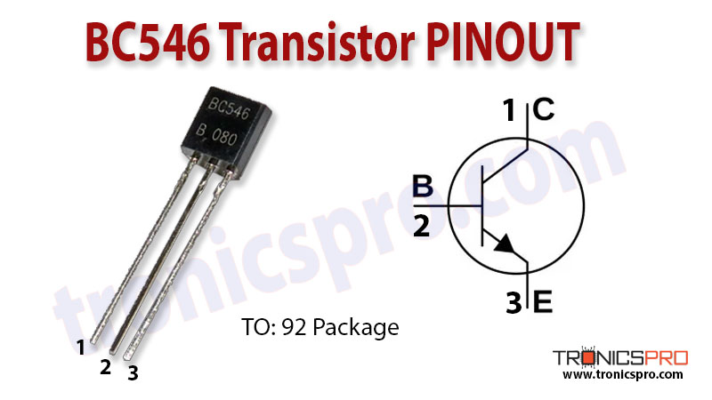 BC546 NPN Transistor Pinout
