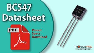 BC547 NPN Transistor Datasheet Pinout