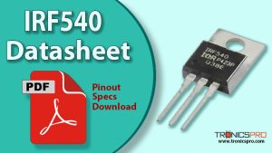 IRF540 MOSFET Datasheet Pinout