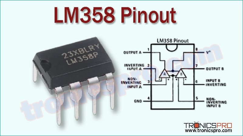 LM358 Dual Op-Amp IC Datasheet Pinout
