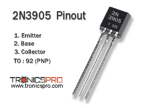 2N3905 transistor pin configuration diagram pinout