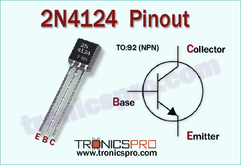 2N4124 transistor pin configuration pinout diagram