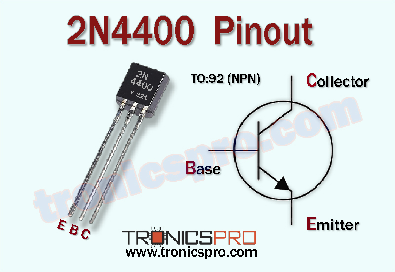 2N4400 transistor pin configuration pinout diagram