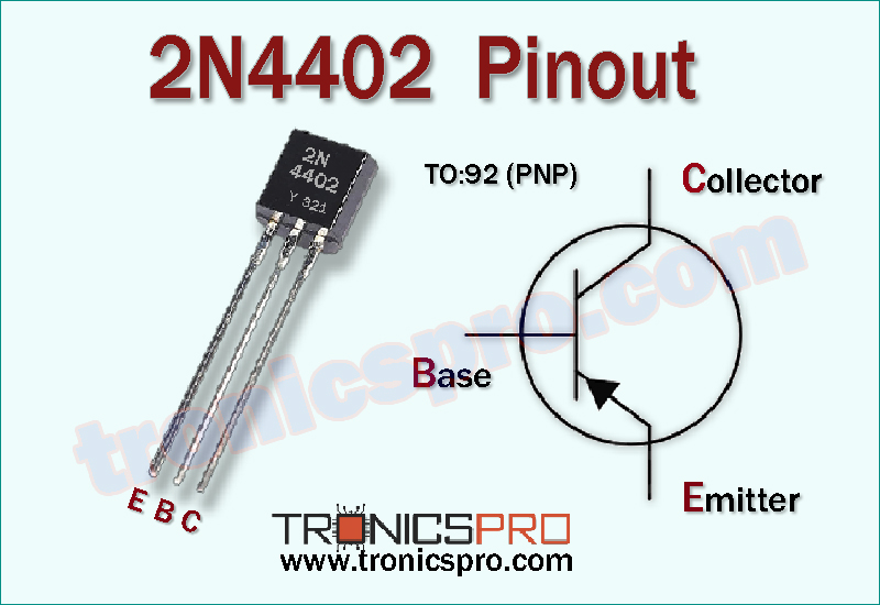 2N4402 transistor pin configuration pinout diagram