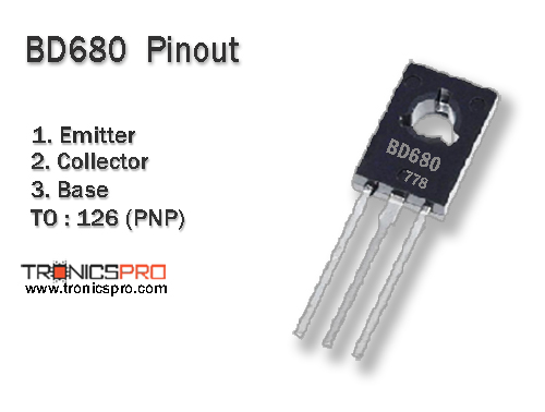 bd680 transistor pin configuration diagram pinout