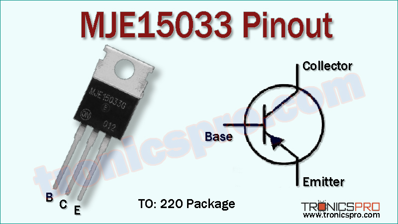 MJE15033 PNP Transistor Pinout