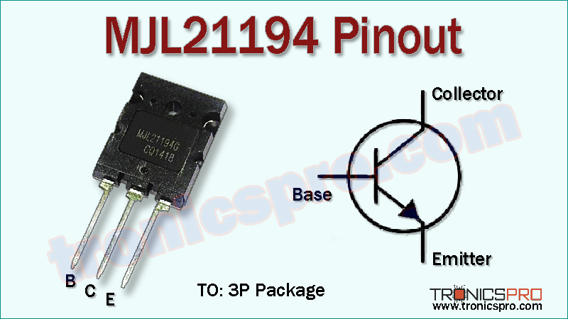 MJL21194 NPN Transistor Datasheet Pinout