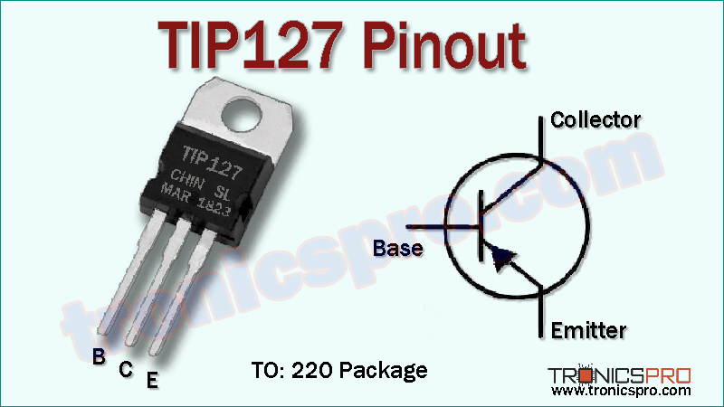 TIP127 PNP Transistor Pinout