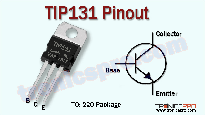 TIP131 NPN Power Transistor Pinout