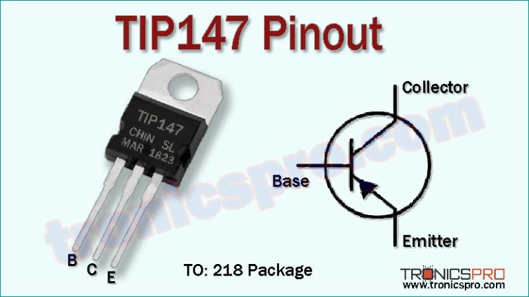 TIP147 PNP Transistor Pinout Datasheet - TRONICSpro