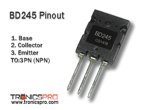 bd245 transistor pin configuration diagram pinout