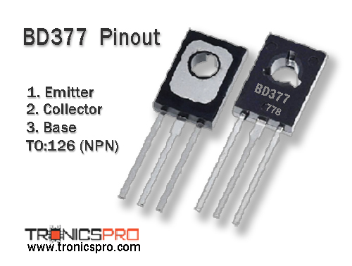 bd377 transistor pin configuration diagram pinout