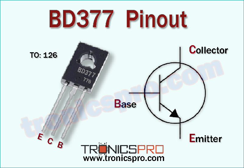 bd377 transistor pin configuration pinout diagram