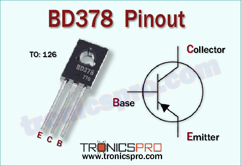 bd378 transistor pin configuration pinout diagram