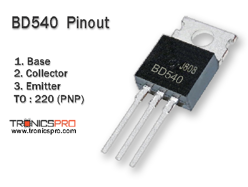 bd540 transistor pin configuration diagram pinout