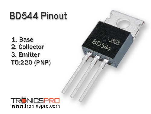bd544 transistor pin configuration diagram pinout