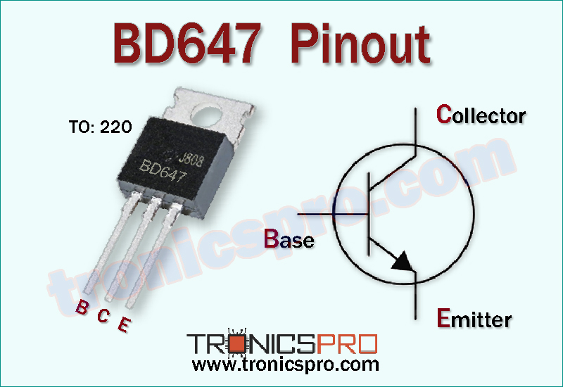 bd647 transistor pin configuration pinout diagram
