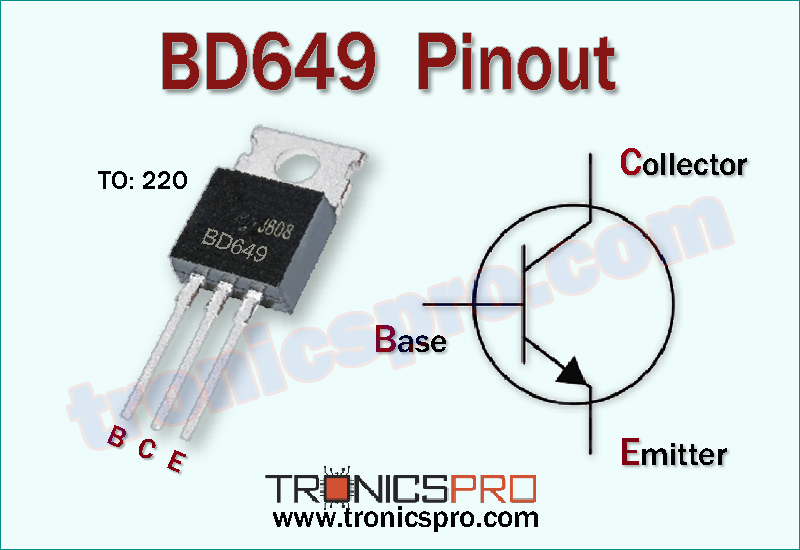 bd649 transistor pin configuration pinout diagram