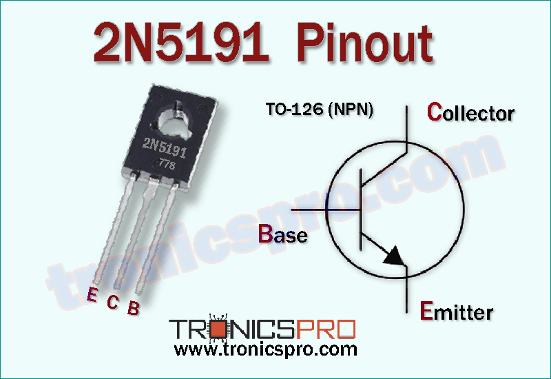 2N5191 transistor pin configuration pinout diagram