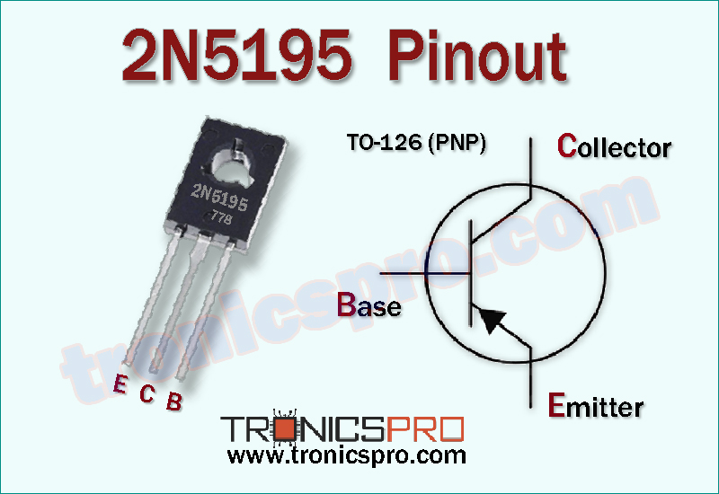 2N5195 transistor pin configuration pinout diagram