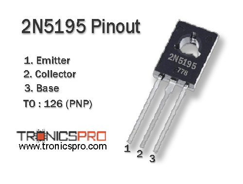 2N5195 transistor pin configuration diagram pinout