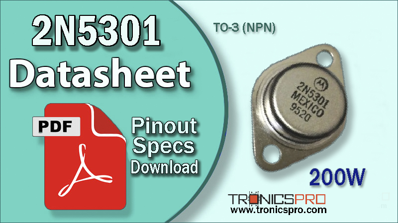 2n5301 datasheet pinout