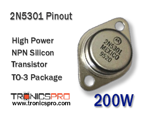 2N5301 transistor pin configuration diagram pinout