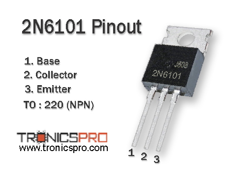 2N6101 transistor pin configuration diagram pinout
