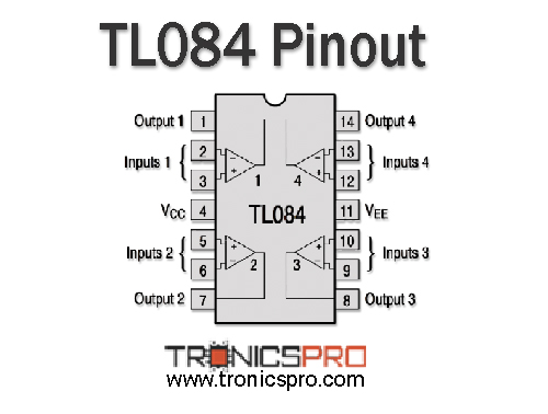 TL084 pinout datasheet equivalent specification pin configuration