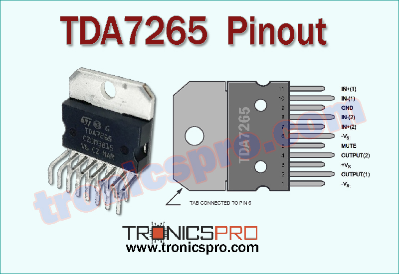 tda7265 datasheet pinout equivalent specification application