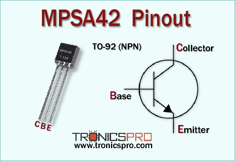 mpsa42 pinout datasheet equivalent specification application npn transistor
